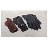 Leather Gloves, Holster