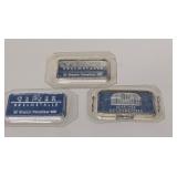 3) 20 Gram Silver Geiger Ingot