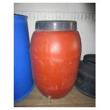 Orange Water Barrel