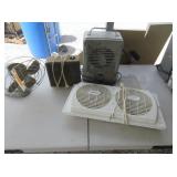 2) Space Heaters, 2) Fans