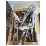 Pipe Wrench, C-Clamps, Level, Crow Bar,