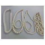 Costume Pearl Necklaces and Bracelets