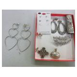 Earrings, Feather Brooch