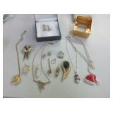 Necklaces, Earrings, Brooches