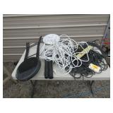 Speaker Cords, Light, Round Folding Stools