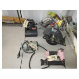 Ryobi Circular Saw And 2) Chargers, Husky Air