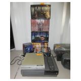 DVD and VHS Players And Several VHS Movies