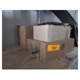 3) Boxes 2oz Shot Glasses, 1) Box 99 Schnapps Shot