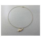 10k Antique Choker with Ivory Whale