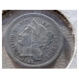 1865 Three Cent Coin