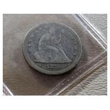 1876 Silver Seated Liberty Quarter