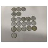 Kennedy Half Dollars; 3) 1965, 2) 1966, 15) 1968,