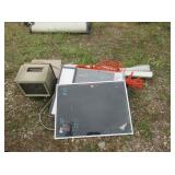 Signs, Amano Clock, Extension Cords,