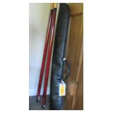 2) New Pool Cues, 1) Pool Cue Carry Bag