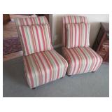 2) Striped Chairs