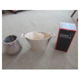 Riedel Wine Carafe, Pottery Barn Vineyard Buckets