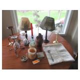 Lamps, Candles, Candle Holders, Snuffers, Cloths