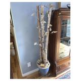 Aspen Tree Decor in Blue Pot