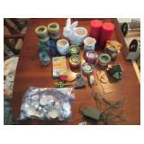 Assortment of Candles, Lights, Easter Decor,