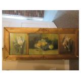 Vintage Divided Gold Framed Art
