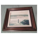 Cherry Framed Fishing on the Lake Picture