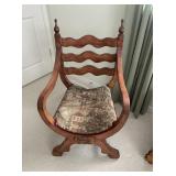Hand Carved Oak Barrel Chair