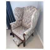 Chevron Fabric Style Sitting Chair and Ottoman