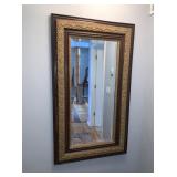 Gold and Wood Ornate Framed Hall Mirror