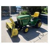 John Deere 216 with Snow Blower Attachment