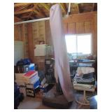 Patio Umbrella with Stand, Stereo, Plates, Towels,