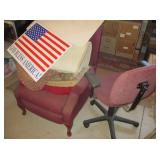 Upholstered Chair, Rolling Office Chair, Blankets,