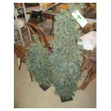2) Artificial Christmas Trees with Lights