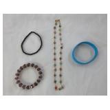 One Necklace, Three Bracelets