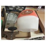 Old Pal Plastic Bin, Mirror with Candle Holder