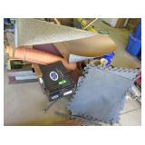 Carpet Remnants, Foam Padding, Office Chair