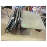 Metal Table with 3) Folding Chairs