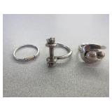 3) Sterling Rings