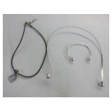 2) Sterling Necklaces, Sterling Bracelet