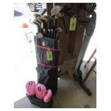 Trav-L-Golf Bag with Clubs and Covers