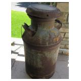 Milk Can with Assorted Foreign Matchbooks