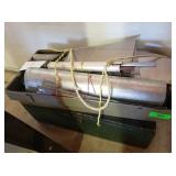Tool Box with Contents: Paper Targets, Scrap Metal
