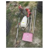 Trimmer, Sprayer, Shovel, Sticks For Tools