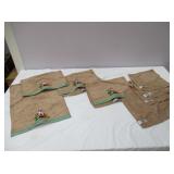 4) Sets of 4) Hand 6) Wash Cloth Christmas