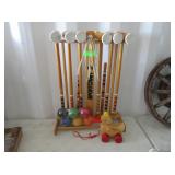 Croquet Set, Rolling Wooden Duck Toy