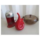 Juice-O-Mat, Oil Dispenser, Glass Bowl with Lid