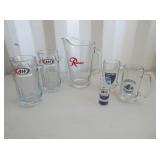 Glass Pitcher, Mugs, Shot Glass