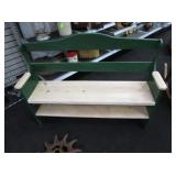 Wood Bench With Lower Shelf For Shoes