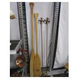 Vintage Ski Poles, 2) Oars