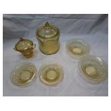 Yellow Depression Glass Federal "Patrian" Cookie
