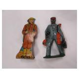 1930s Marx Lithograph Tin Soldier, Railroad Metal